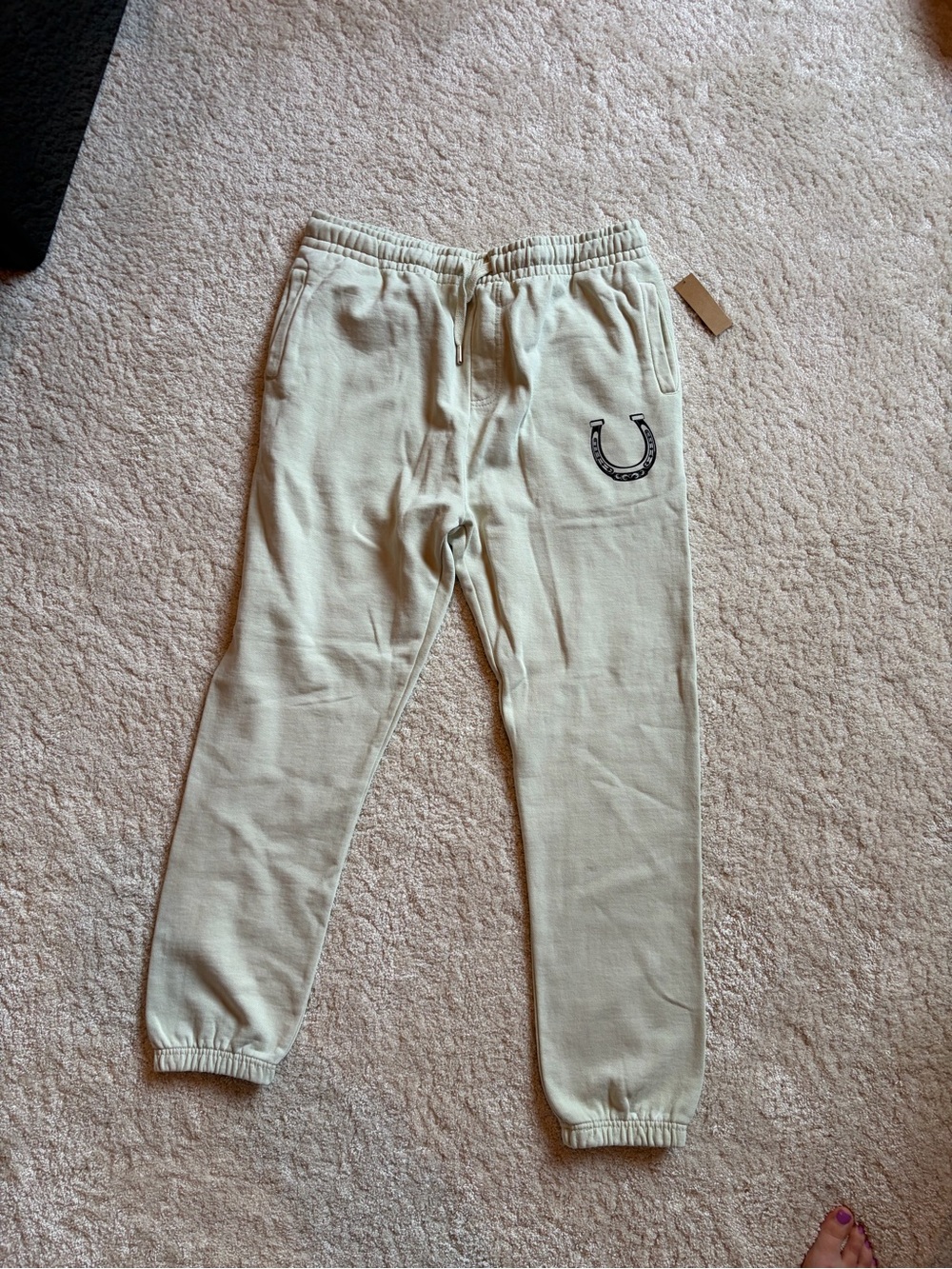 Ivory Horseshoe Graphic Jogger Sweatpants